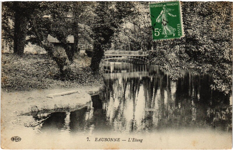 Carte postale ancienne Eaubonne Etang à Eaubonne