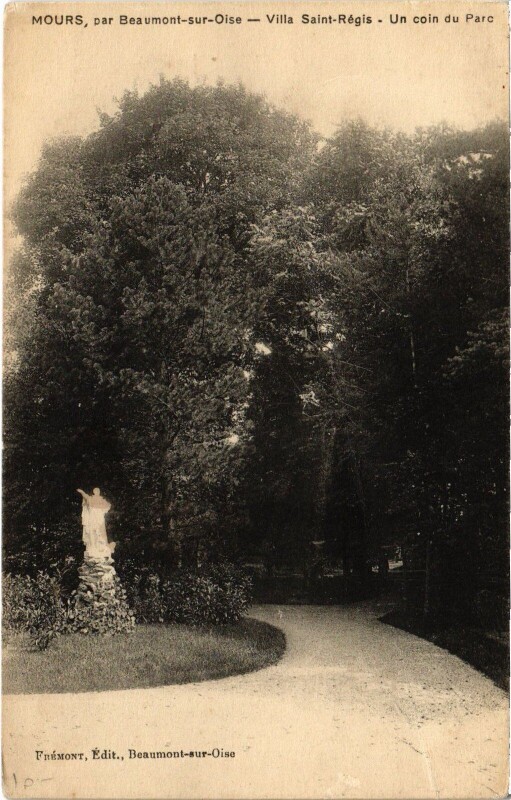 Carte postale ancienne Mours Villa Saint-Regis un coin du Parc à Mours