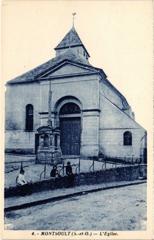 Carte postale ancienne Montsoult Eglise à Montsoult