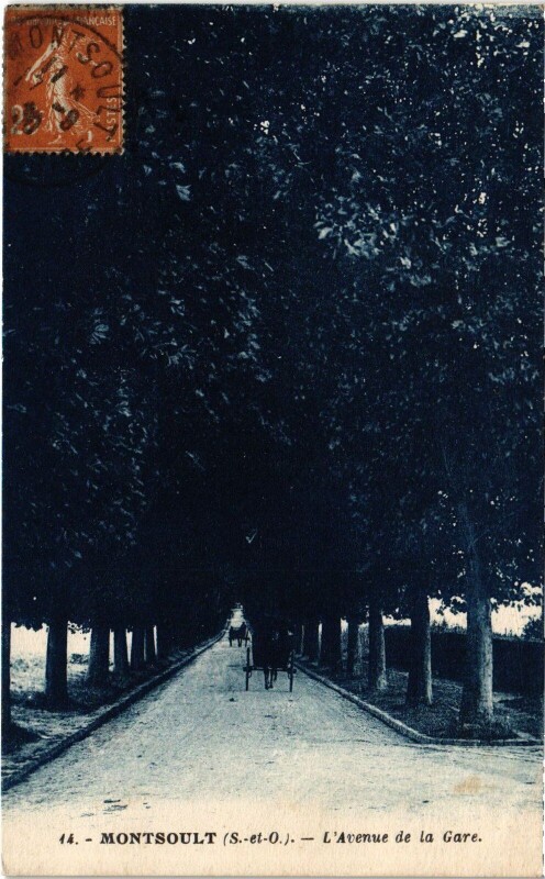 Carte postale ancienne Montsoult Avenue de la Gare à Montsoult
