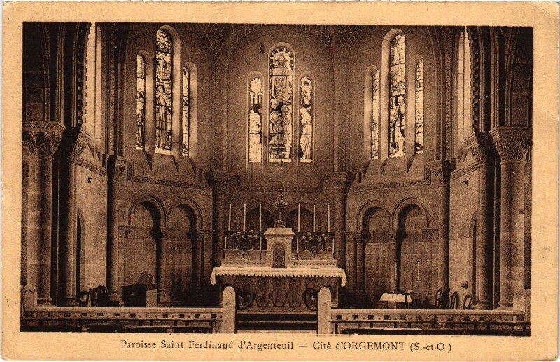Carte postale ancienne Argenteuil Paroisse Saint-Ferdinand Cite d'Orgemont à Argenteuil