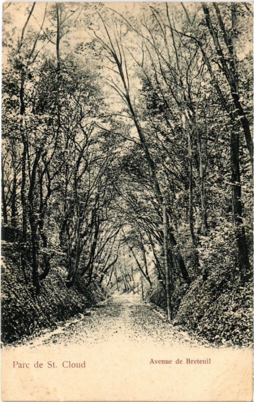 Carte postale ancienne Parc de Saint-Cloud - Avenue de Breteuil à Saint-Cloud
