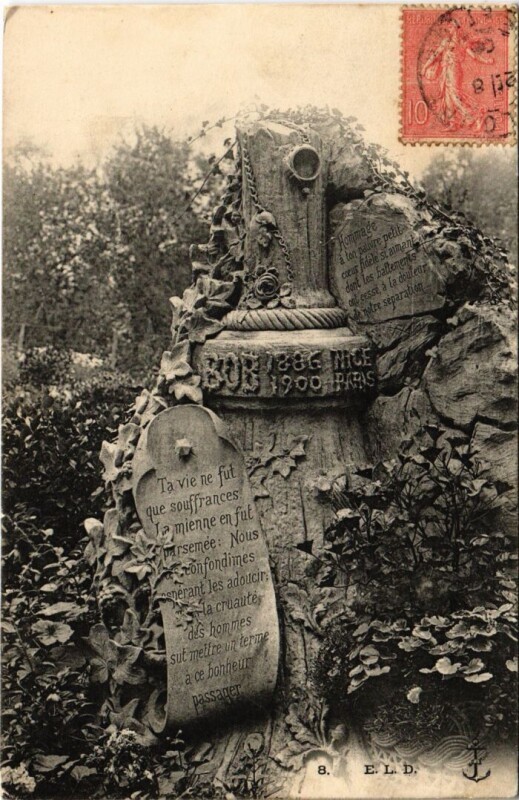 Carte postale ancienne Asnieres Cimetiere des Chiens