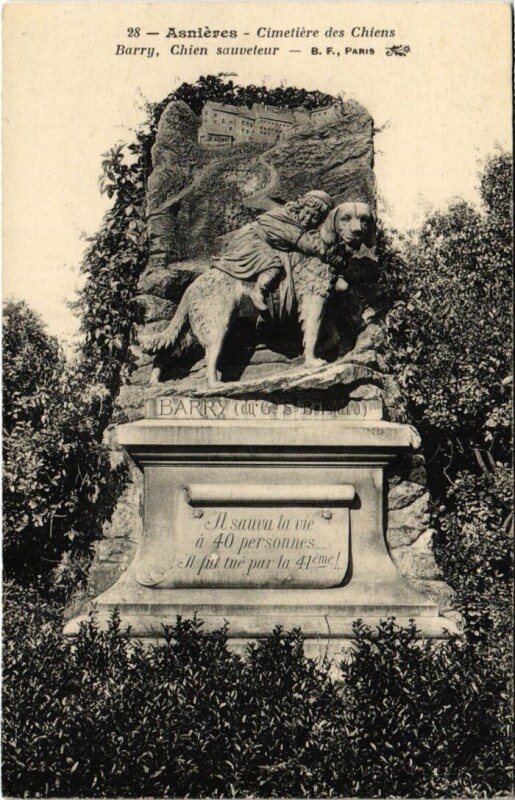 Carte postale ancienne Asnieres Cimetiere des Chiens