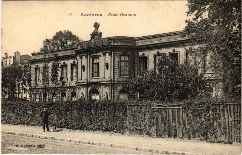 Carte postale ancienne Asnieres Ecole Ozanam