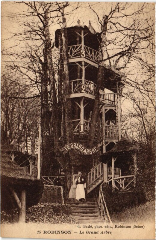 Carte postale ancienne Le Plessis-Robinson Le Grand Arbre au Plessis-Robinson