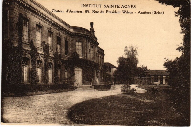 Carte postale ancienne Asnieres Institut Sainte-Agnes - Chateau d'Asnieres