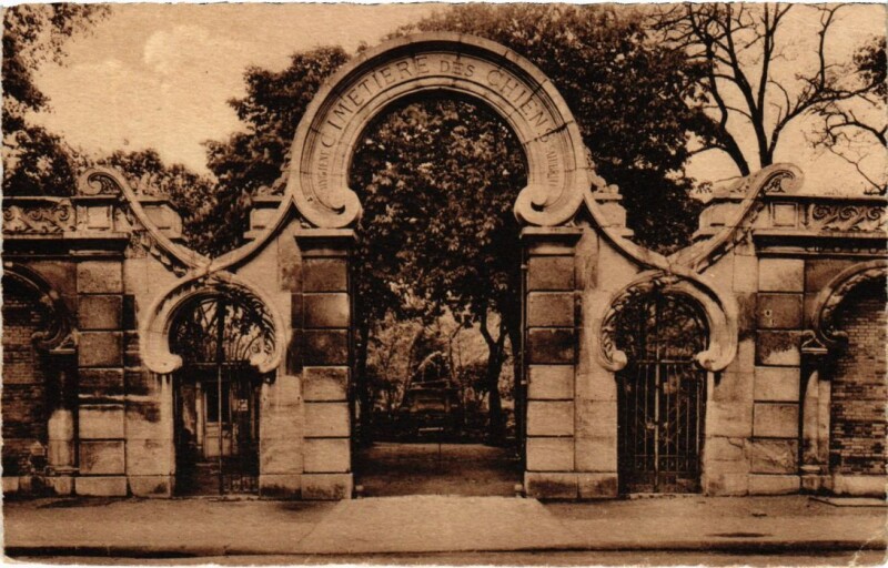 Carte postale ancienne Asnieres Cimetiere des Chiens