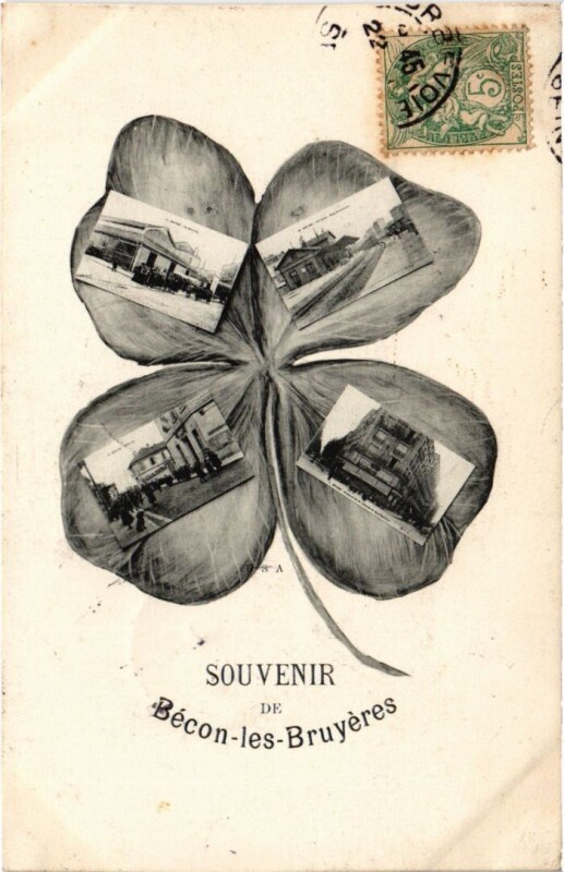 Carte postale ancienne Souvenir de Becon-les-Bruyeres Scenes