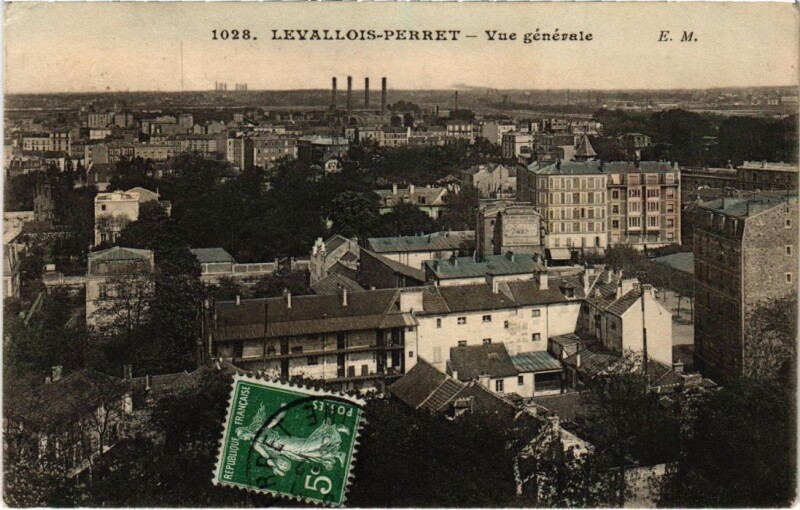 Carte postale ancienne Levallois-Perret Vue Generale à Levallois-Perret
