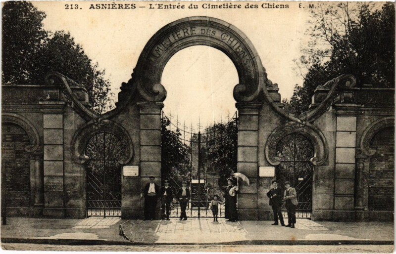 Carte postale ancienne Asnieres Cimetiere des Chiens