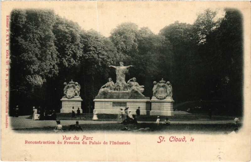 Carte postale ancienne Saint-Cloud Vue du Parc à Saint-Cloud