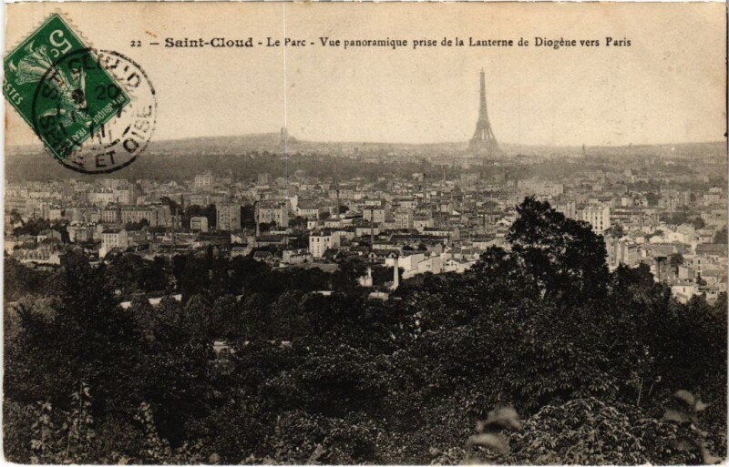 Carte postale ancienne Saint-Cloud Vue Panoramique - Cote Est à Saint-Cloud