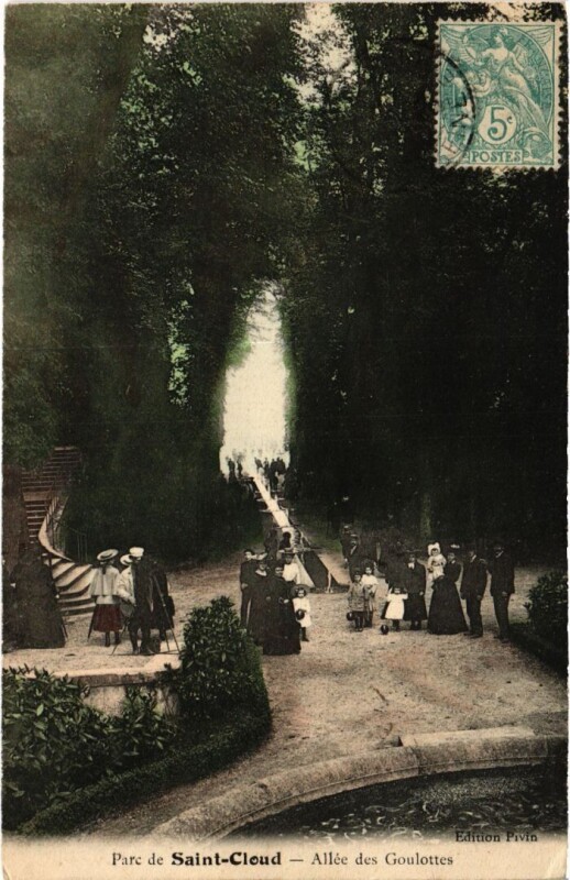Carte postale ancienne Saint-Cloud Parc - Allee des Goulettes à Saint-Cloud