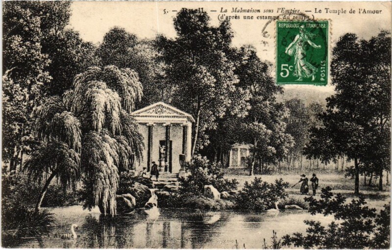Carte postale ancienne Rueil-Malmaison La Malmaison sous l'Empire - Temple de l'Amour à Rueil-Malmaison