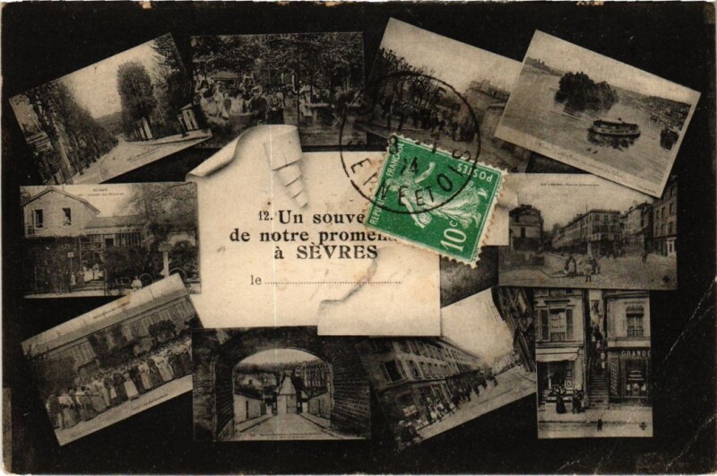 Carte postale ancienne Sevres Scenes