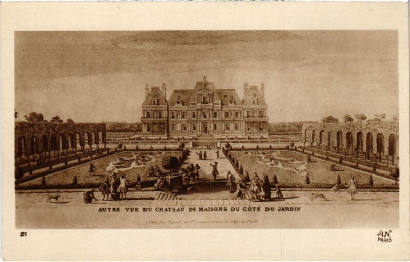 Carte postale ancienne Rueil-Malmaison Autre Vue du Chateau de Maisons du Cote du Jardin à Rueil-Malmaison