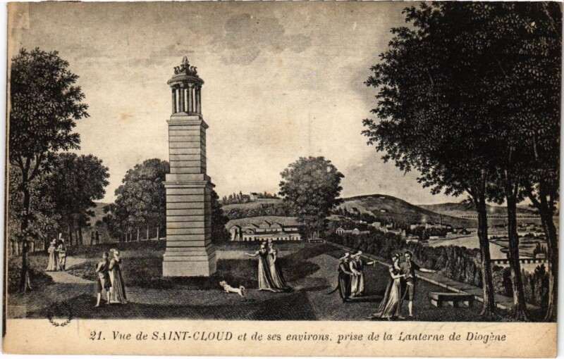 Carte postale ancienne Saint-Cloud Vue prise de la Lanterne de Diogene à Saint-Cloud