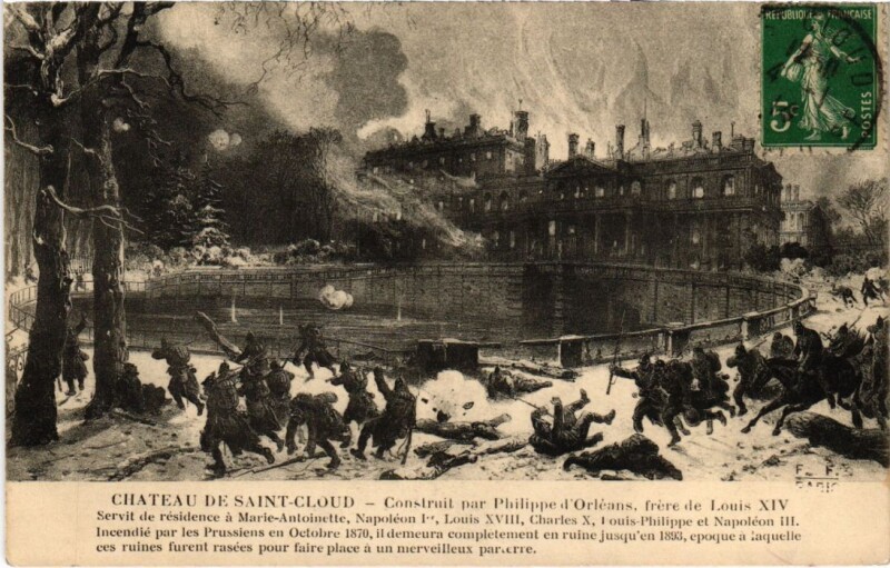 Carte postale ancienne Saint-Cloud Chateau à Saint-Cloud