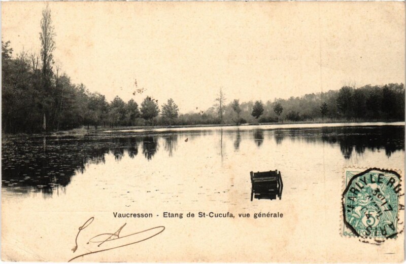 Carte postale ancienne Vaucresson Etang de Saint-Cucufa - Vue Generale à Vaucresson