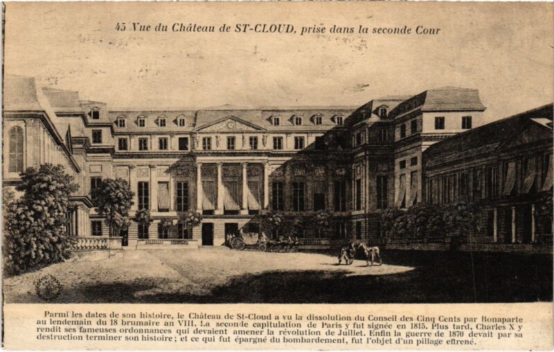 Carte postale ancienne Saint-Cloud Vue du Chateau à Saint-Cloud