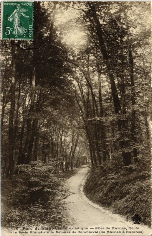 Carte postale ancienne Saint-Cloud Parc - Allee de Marnes à Saint-Cloud