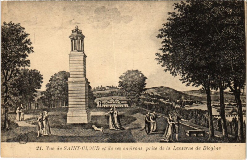 Carte postale ancienne Saint-Cloud Vue prise de la Lanterne de Diogene à Saint-Cloud