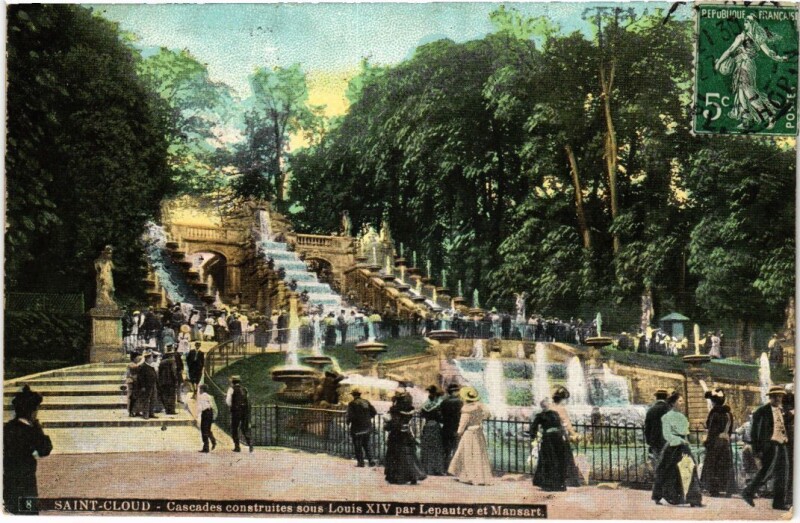 Carte postale ancienne Saint-Cloud Cascades à Saint-Cloud