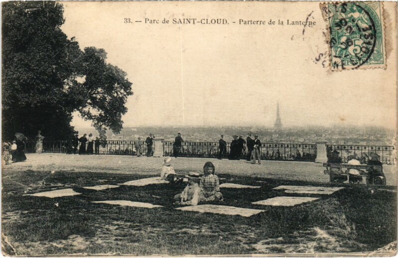 Carte postale ancienne Saint-Cloud Le Parc - Parterre de la Lanterne à Saint-Cloud