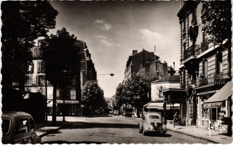 Carte postale ancienne Issy-les-Moulineaux Avenue Victor Cresson - CarrefourGalliene à Issy-les-Moulineaux