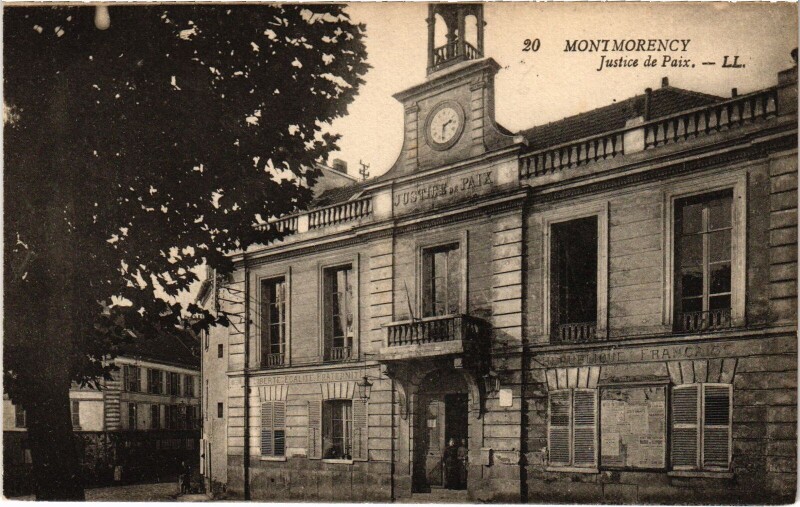 Carte postale ancienne Montmorency Justice de Paix à Montmorency
