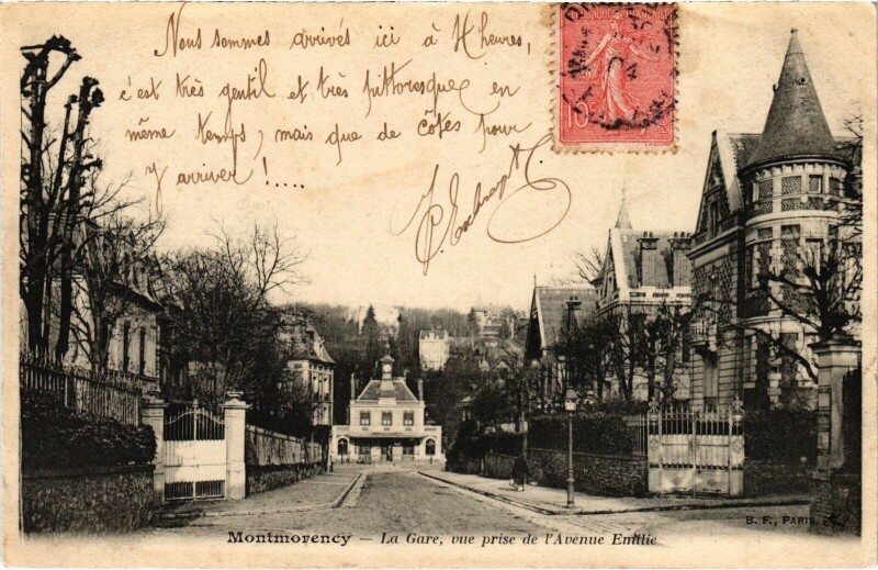 Carte postale ancienne Montmorency La Gare à Montmorency