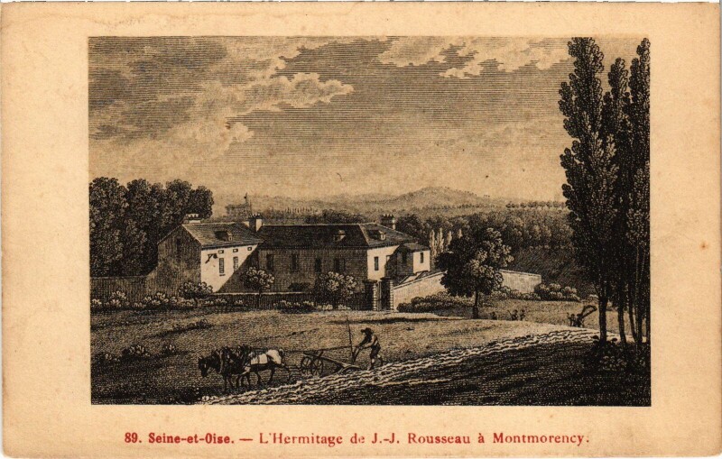 Carte postale ancienne Montmorency Hermitage d e J.-J. Rousseau à Montmorency