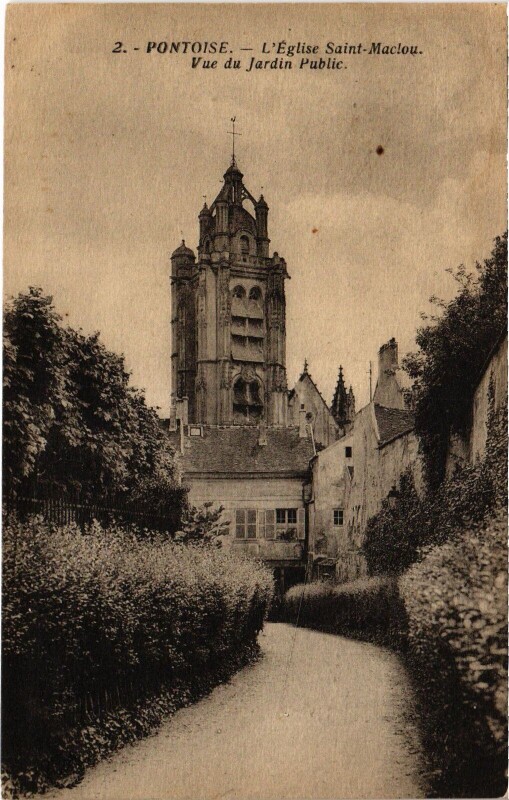 Carte postale ancienne Pontoise Eglise Saint-Maclou à Pontoise
