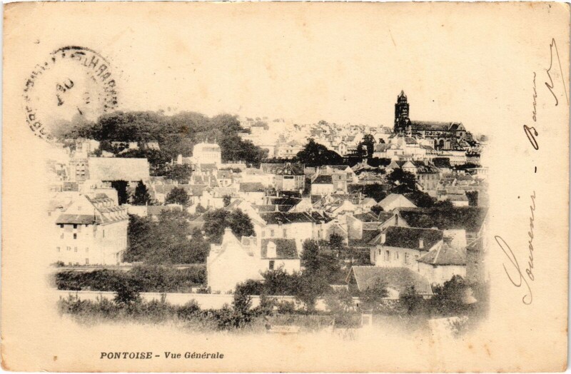 Carte postale ancienne Pontoise vue generale à Pontoise