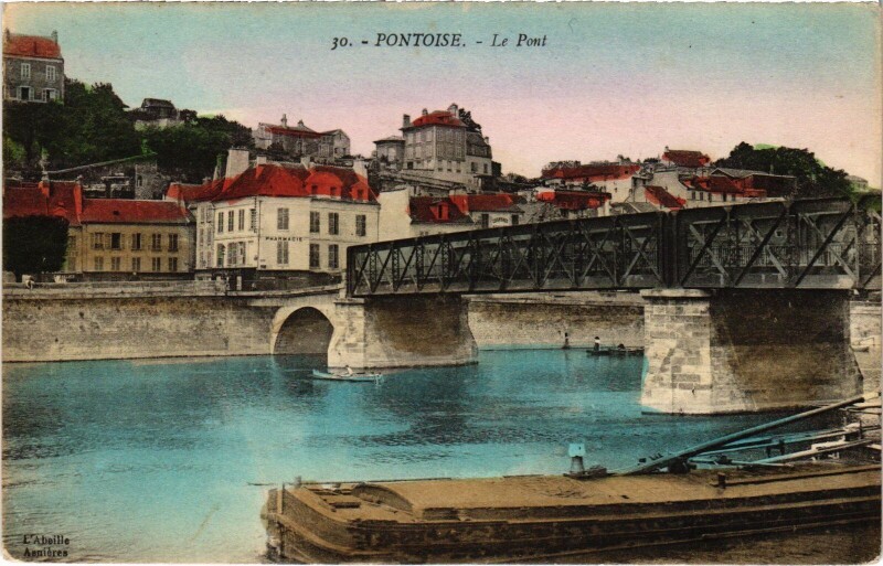 Carte postale ancienne Pontoise Le Pont à Pontoise