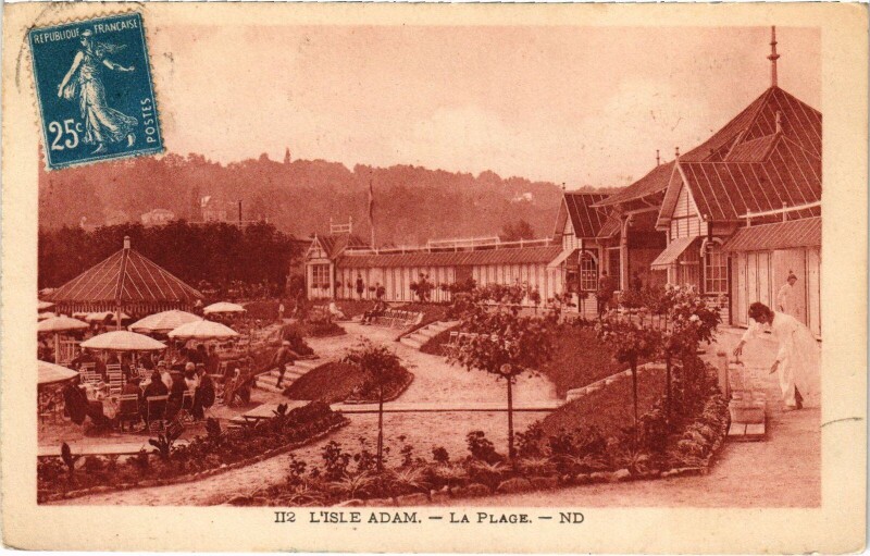 Carte postale ancienne L'Isle Adam La Plage à L'Isle-Adam