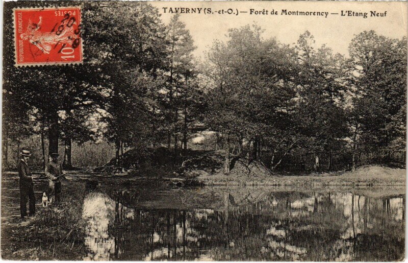 Carte postale ancienne Taverny Foret de Montmorency Etang Neuf à Montmorency