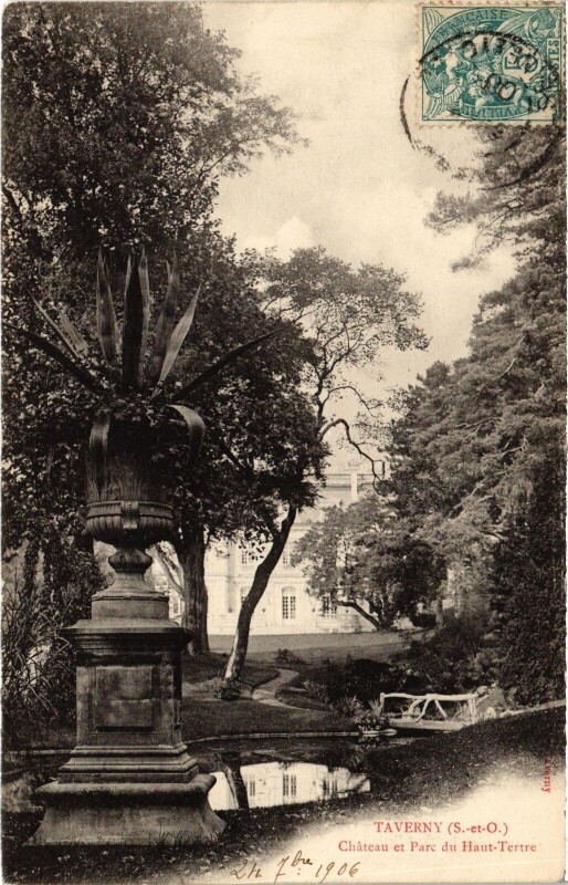 Carte postale ancienne Taverny Chateau et Parc du Haut Tertre à Taverny