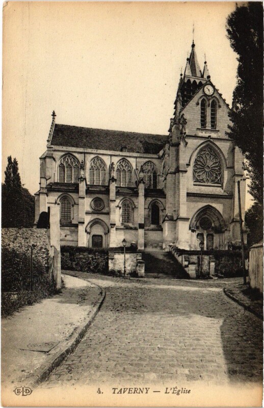 Carte postale ancienne Taverny Eglise à Taverny