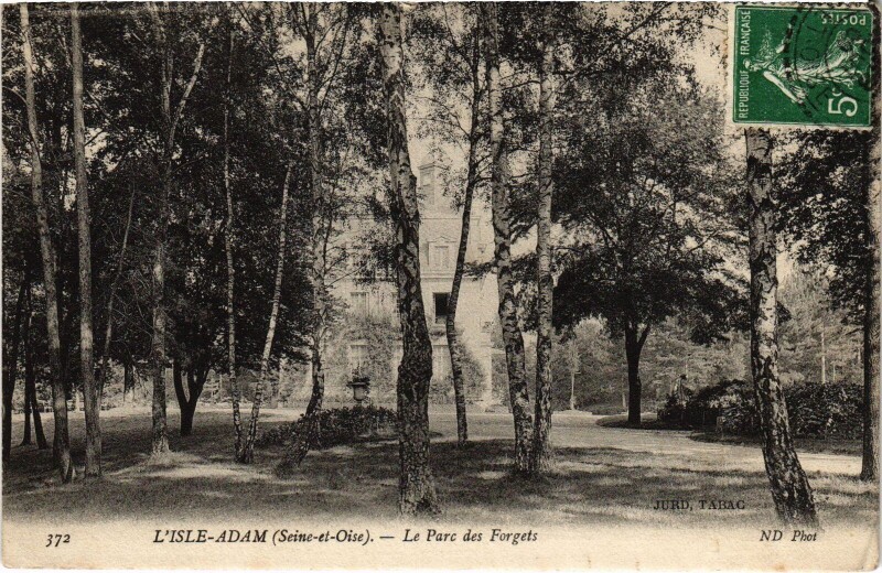 Carte postale ancienne L'Isle Adam Le Parc des Forgets à L'Isle-Adam