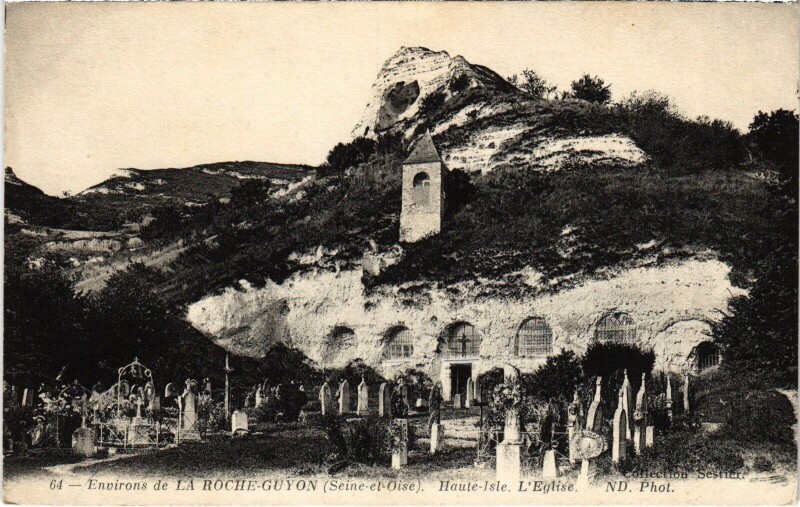 Carte postale ancienne Haute Isle Eglise à Haute-Isle