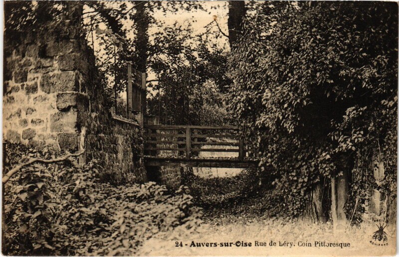 Carte postale ancienne Auvers Rue du Lery