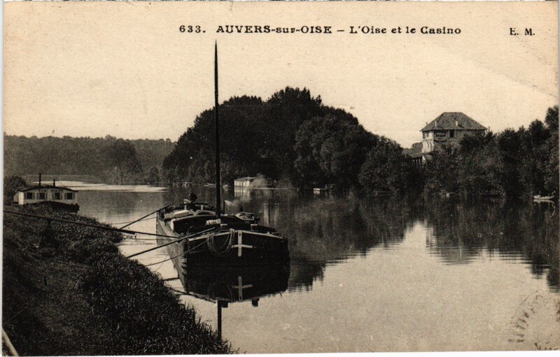 Carte postale ancienne Auvers Oise et le Casino