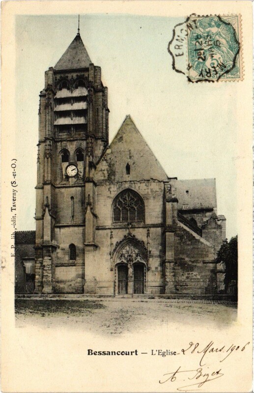 Carte postale ancienne Bessancourt Eglise à Bessancourt