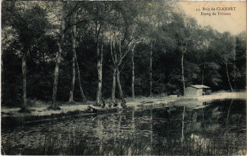 Carte postale ancienne Bois de Clamart - Etang de Trivaux à Meudon