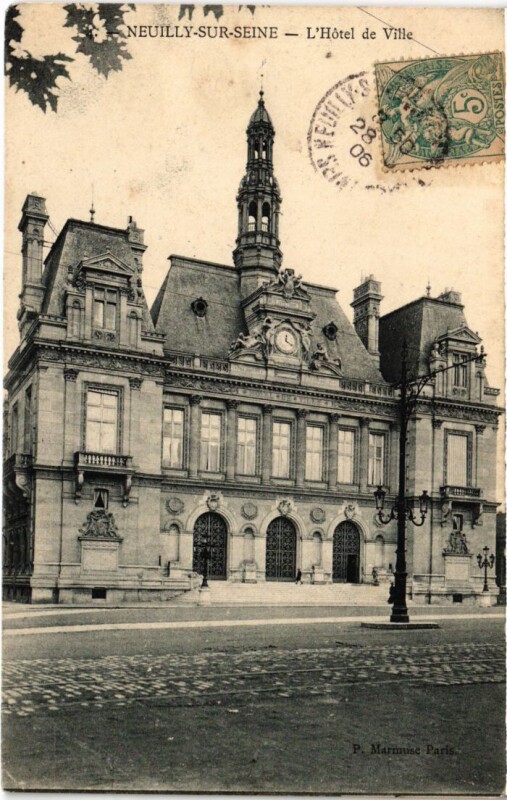 Carte postale ancienne Neuilly-sur-Seine Hotel de Ville à Neuilly-sur-Seine