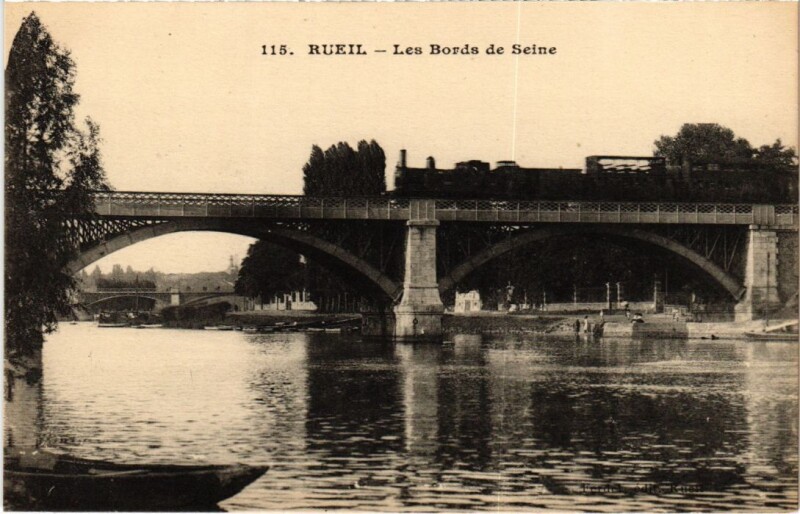 Carte postale ancienne Rueil-Malmaison Les Bords de Seine à Rueil-Malmaison
