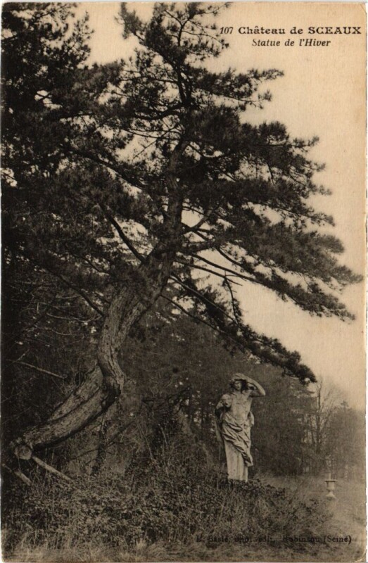 Carte postale ancienne Sceaux Chateua de Sceaux - Statue de l'Hiver à Sceaux