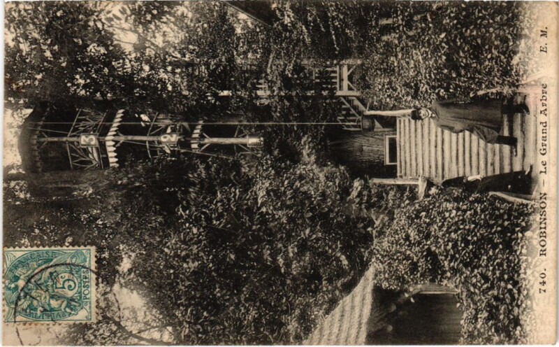 Carte postale ancienne Le Plessis-Robinson Le Grand Arbre au Plessis-Robinson